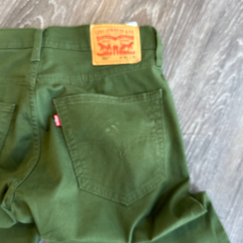 Levi's 502 Regular Taper Jeans Green W31 L32 - Picture 7 of 14